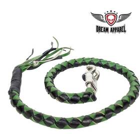 Gbw4-11-t1 Dream Apparel Black/green Motorcycle Biker Leather Get Back Whip 2 Inch Fat And 42 In Long Gbw4-11-t1 Dream Apparel Black/green Motorcycle Biker Leather Get Back Whip 2 Inch Fat And 42 In Long