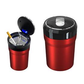 Dxnq Dxnq-4190ca Car Ashtray With Lid Easy Clean Up Detachable Smokeless Larger Red