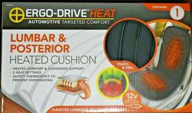 Ergo-drive 077341161660 Heat Automotive Lumbar And Posterior Heated Seat Cushion