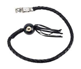 8220 Excelsior 2“ 42 Inch Long 1/2 Diameter All Black Motorcycle Get Back Whip With N