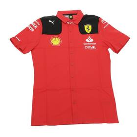 701223386001225 Ferrari 7.01223e 14 Genuine Mens 2023 Team Button Collared Shirt Small