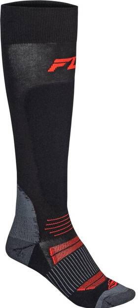 Fly Racing 350-0573l Snow Midweight Wool Socks Lg-xl Black #350-0573l