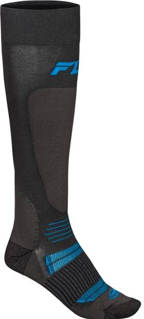 Fly Racing 350-0574l Snow Midweight Wool Socks Lg-xl Gray/blue #350-0574l
