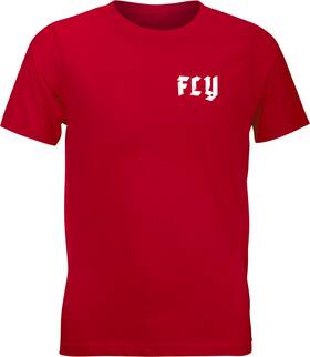 352-0432yl Fly Racing Moto Mind Red Youth Tee Size Large
