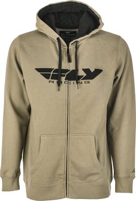 354-0194l Fly Racing Corporate Zip Up Hoodie 2023 Lg Tan/black
