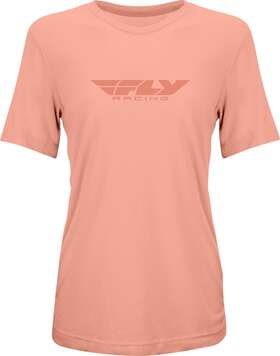 356-0102s Fly Racing Origin Corporate Womens Tee Peach Small Pink