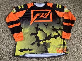369-127x Fly Racing Nos Black And Orange Evo 2.0 Mx Motocross Jersey Y Xl