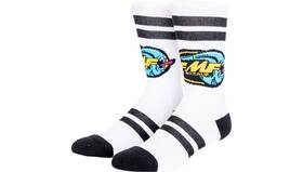 Fa24194905wht Fmf Apparel Racing Screaming Socks Osfm White