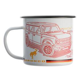 Fd-204634 Ford Fd-204634- Bronco Built Wild Mountain View Enamel Mug