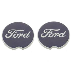 Fd201576 Ford Logo Script Car Coaster Set Of 2