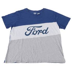 Fd201860-gbwg-xl Ford Script Womens Colorblock Panel Shirt Xl