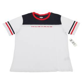 Fd203088-wrtb-xl Ford Mustang Womens Striped T-shirt Xl