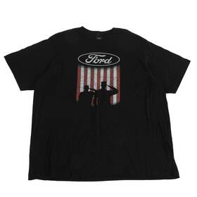 Fd203550xl Ford Proud To Honor Shield Flag Salute Mens T-shirt Black 2xl