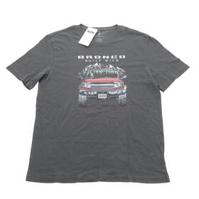 Fd204623lrg Ford Bronco Mens Built Wild Mountain Truck T-shirt Charcoal Large