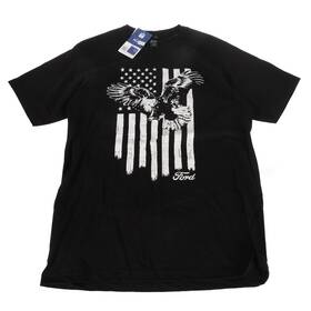 Fd204903m Ford Proud To Honor Eagle Flag T-shirt Black 3xl
