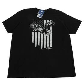 Fd204903xl Ford Proud To Honor Eagle Flag T-shirt Black Medium