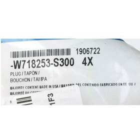 W718253-s300 Ford Pack Of 4 Genuine New Oem 16 X 0.7mm Rubber Plug Part #