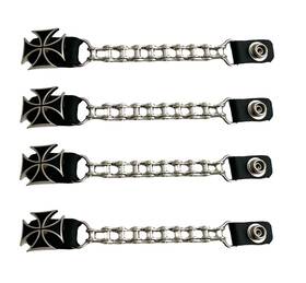 Bc902 Funk Plus Motorcycle Vest Extenders Bike Chain Standard 24 Snap Skull Cross Mc Jacket M