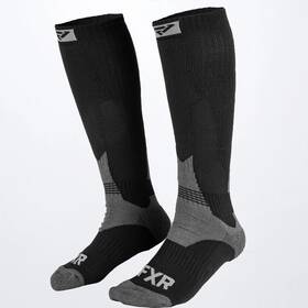 221635-1008-08 Fxr Racing Boost Performance Socks 2pk Sm-md Black/charcoal