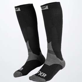 221635-1008-15 Fxr Racing Boost Performance Socks 2pk Lg-xl Black/charcoal