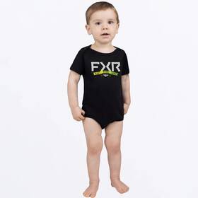 242290-1071-06 Fxr Racing Podium Short Sleeve Infant Onesies 0-6 Months Black