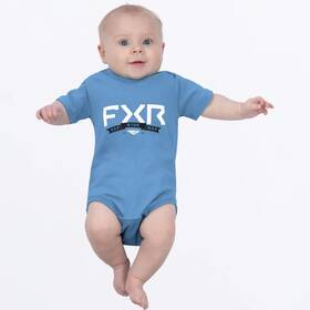 Fxr Racing 242290-4101-06 Podium Short Sleeve Infant Onesies 0-6 Months Blue