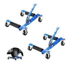 Garvee 198290196982 2pk Wheel Dolly Vehicle Positioning Jack Steel 12 Inch Clearance Rust Resistant Blue