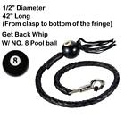 Gbw1-bb Dream Apparel Long Thick Motorcycle Get Back Whip Black Pool