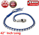 Gbw21-11 Dream Apparel Long Silver Blue Motorcycle Get Back Whip Real