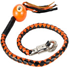 Gbw9-bb-ld Dream Apparel Motorcycle Get Back Whip Leather Inch Long Orange