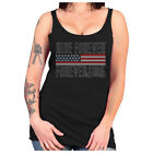 Glc2443-md Hot Leathers Womens Rhinestone Flag Black Tank Top