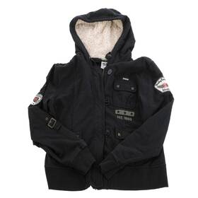 96023-13vw-001w Harley Davidson Black Sherpa Zip-up Hoodie 1w