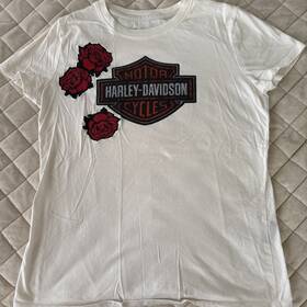 96182-20vw Harley Davidson 96182-20vw/000s - Womens Embroided Roses And Logo Tee