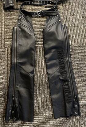 97055-05vw Harley-davidson Womens Sz Xs Deluxe Black Leather Chaps Limited Edition