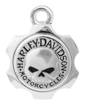 Hrb100 Harley-davidson Axel Shape Willie G Skull Ride Bell - Silver Finish
