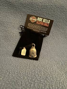 Pbr-131 Harley-davidson New With Tag Pewter Perched Eagle Ride Bell Gift Bag