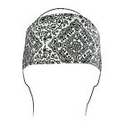 Hbv102 Zan Headgear Cotton Headband White Paisley