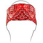 Hbv106 Zan Headgear Cotton Headband Red Paisley