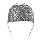 Hhbv102 Zan Headgear Highway Honey Headband White Paisley Rhinestones 0642608045054