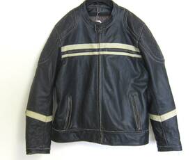 489-10282x Highway 21 Motordrome Leather Jacket 2xl Antique Black - 83716 Free Shipping
