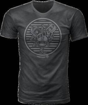 489-2000s Highway 21 Gasoline T-shirt Charcoal Small Gray