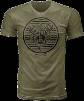 489-2001l Highway 21 Gasoline T-shirt Large Military Green