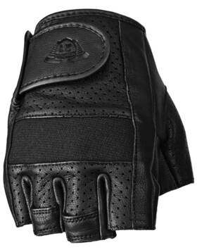 489-0018 Highway 21 #5884 5 Half Jab Perforated Leather Gloves Xl Black
