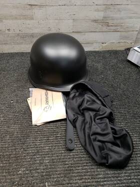 77-1001xs Highway 21 9mm German Beanie Helmet Xs Matte Black