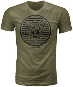 489-2001s Highway 21 Gasoline T-shirt Small Military Green