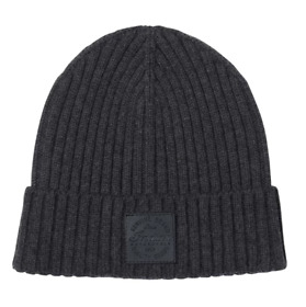 2862930 Indian Motorcycle Adult Dark Gray Wool Blend Fisherman Beanie With Leather Patch