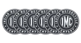 2862946 Indian Motorycle Black White Set Of 6 Imc Coasters P N