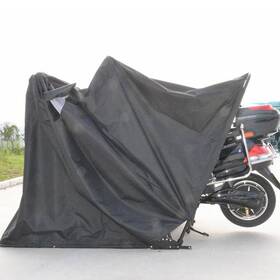 Intbuying 724417596597 Used Large Motorcycle Tent Blcak Foldable Oxford Pu Coating Shelter