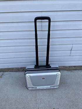 50jelu257sla Jaguar Silver Hard Case Business Suitcase Travel Work Luggage Roller