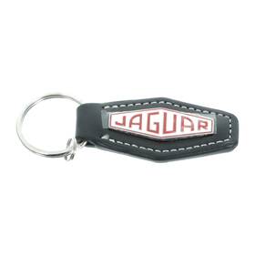 Jdkr920bka Jaguar Genuine Red Logo Black Leather Lozenge Keyring New